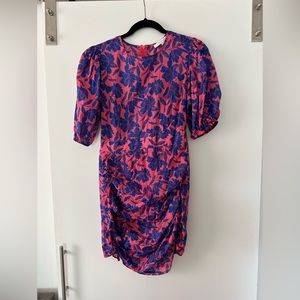 Pink and blue ruffle dress